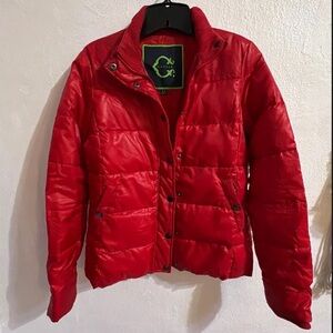 C. Wonder Red Bubble Coat Jacket